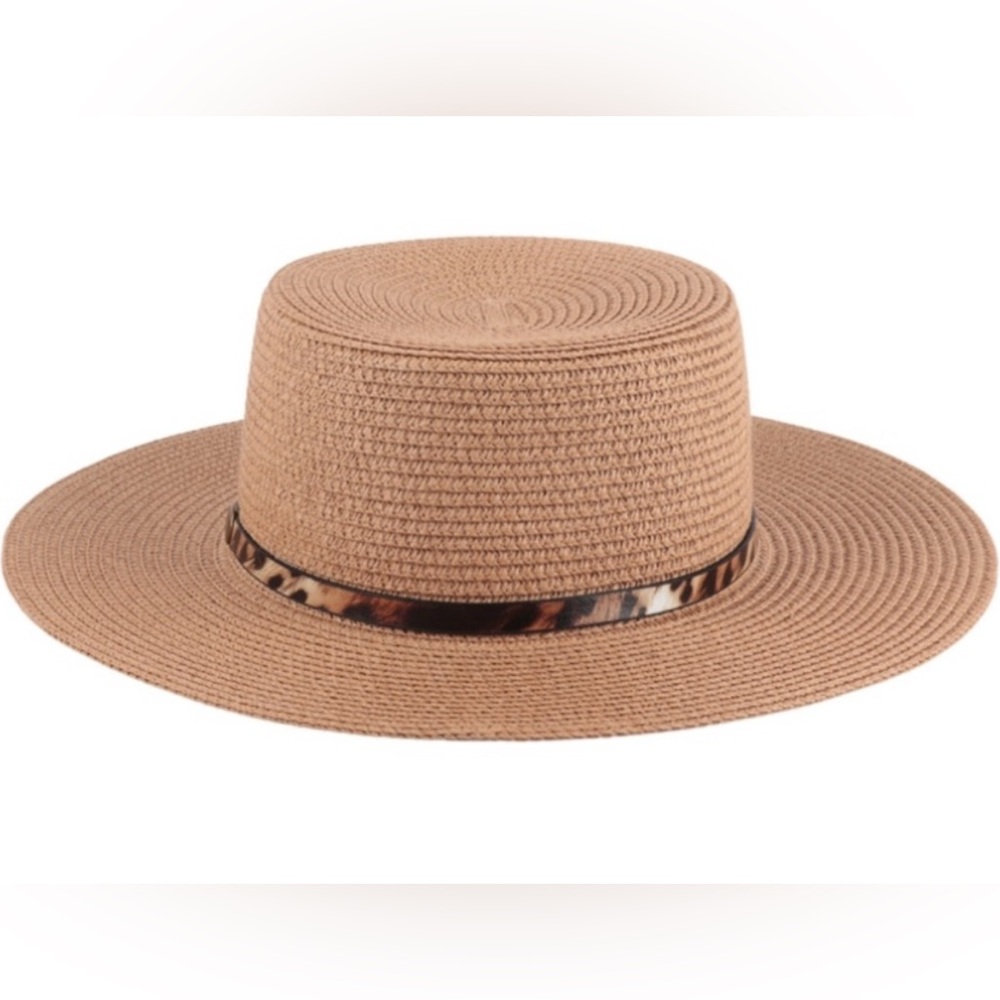 NEW Panama Hat with Leopard Band
